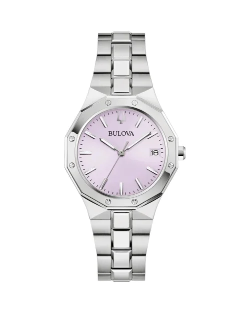 Bulova Classic Octogon Damenuhr 96M170 aus Edelstahl