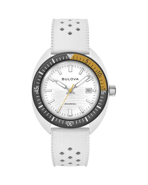 Bulova Schnorchel 98B459 Keramik und Kautschuk Uhr