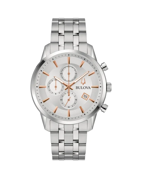 Bulova Sutton Chrono 96B411 męski zegarek ze stali szlachetnej