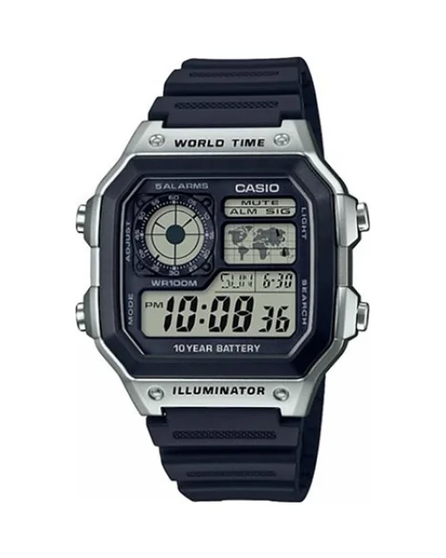 Casio Uhr AE-1200WH-1CVEF Herren schwarz Silikon.