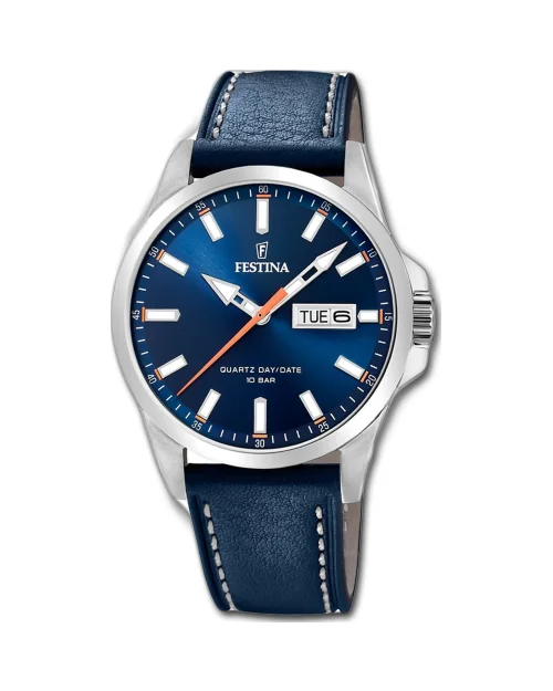 Festina Steel Classic Watch F20358/3 läder och stål