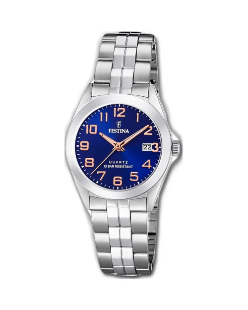 Festina Classic Steel Watch F20438/2 kvinna blå