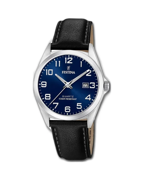 Festina Steel Classic Watch F20446/2 läder och stål