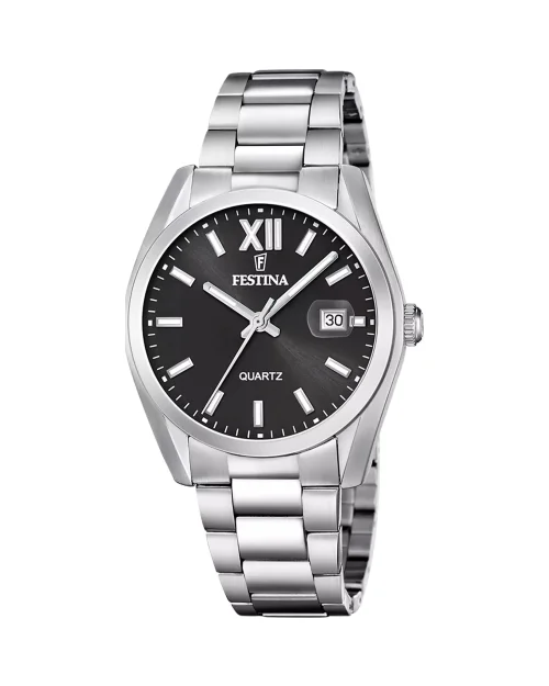 Festina Klassiek Staal Horloge F20707/6 heren zwart