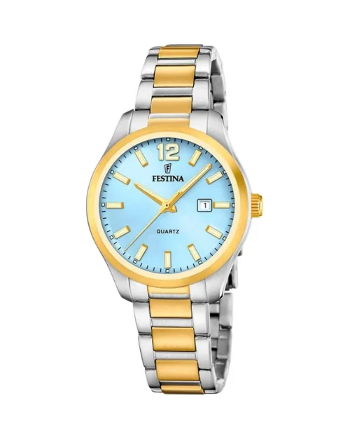 Festina Classic Steel Uhr F20739/3 blau Damenuhr
