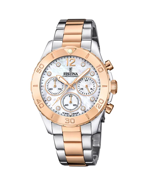 Festina Boyfriend F20605/1 roestvrij stalen dameshorloge