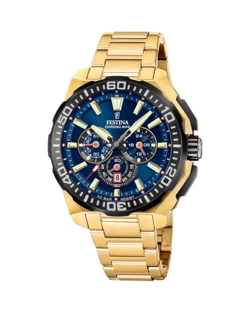Festina Chrono bike F20727/1 klocka i guldpläterat stål