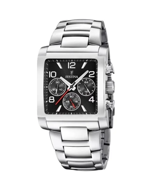 Festina On the square F20652/3 herrklocka i rostfritt stål