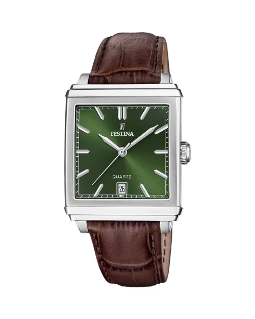 Festina On the square F20681/7 roestvrij stalen herenhorloge