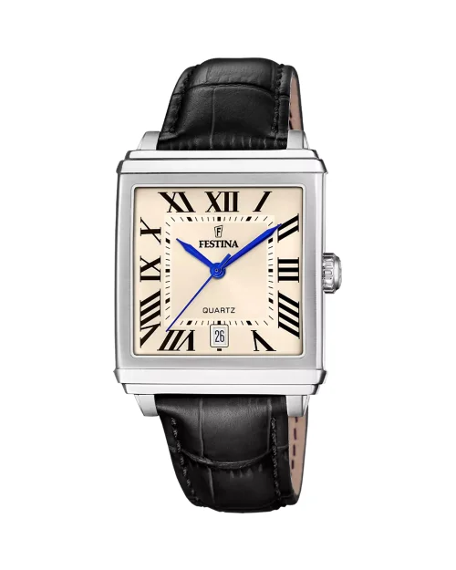 Festina On the square F20681/8 herenhorloge van staal