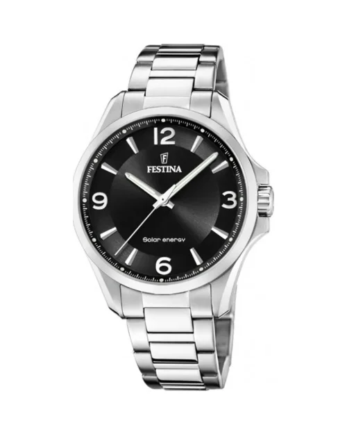 Festina Solar energy F20656/4 herrklocka i rostfritt stål