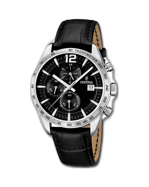 Festina Timeless Chronograph F16760/4 läderklocka