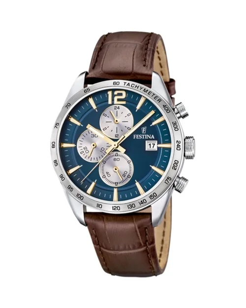 Festina Timeless Chronograph F16760/7 läderklocka