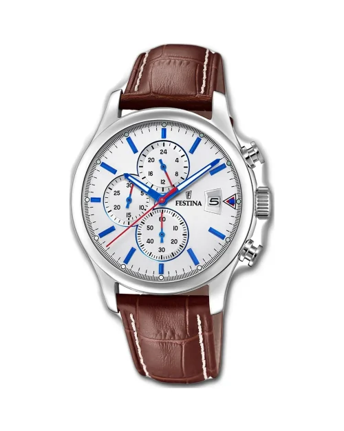 Festina Timeless Chronograph F20375/1 Läderklocka