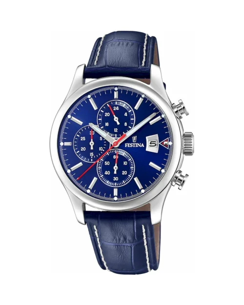 Festina Timeless Chronograph F20375/2 Läderklocka
