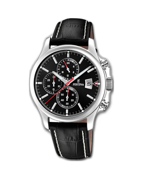 Festina Timeless Chronograph F20375/3 Läderklocka