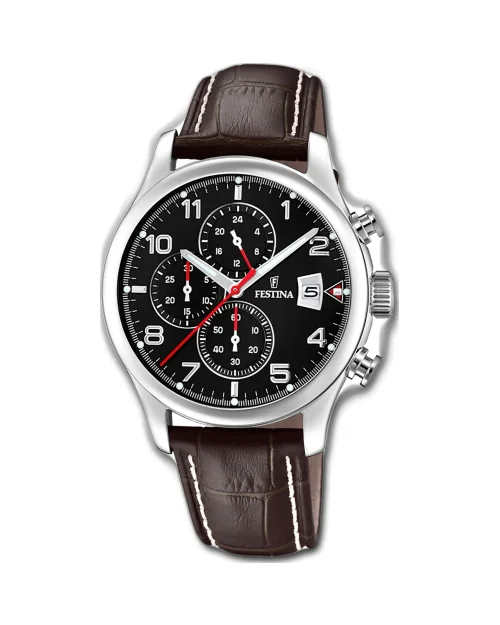 Festina Timeless Chronograph F20375/6 Läderklocka