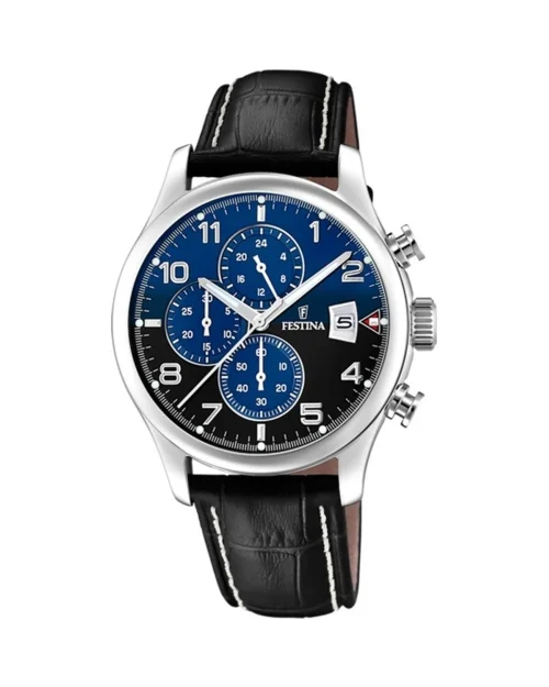 Festina Timeless Chronograph F20375/7 Läderklocka