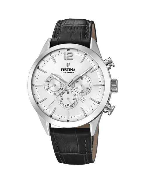 Festina Timeless Chronograph F20542/1 läderklocka