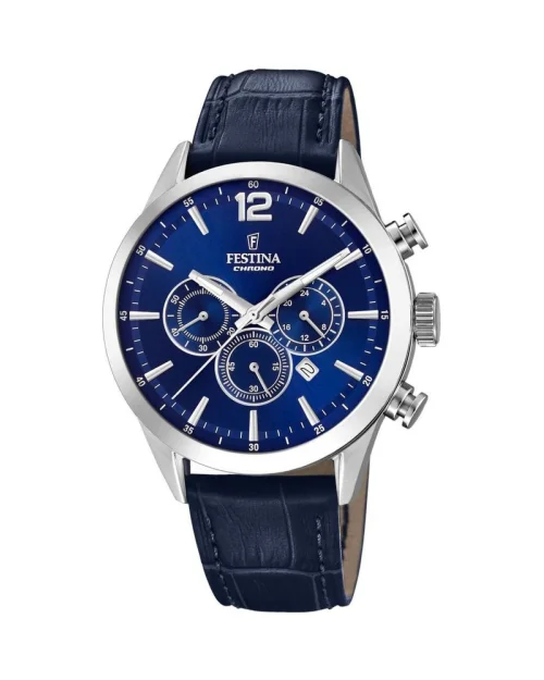 Festina Timeless Chronograph F20542/2 läderklocka