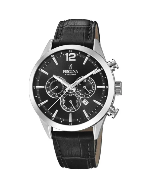 Festina Zeitloser Chronograph F20542/5 Lederuhr