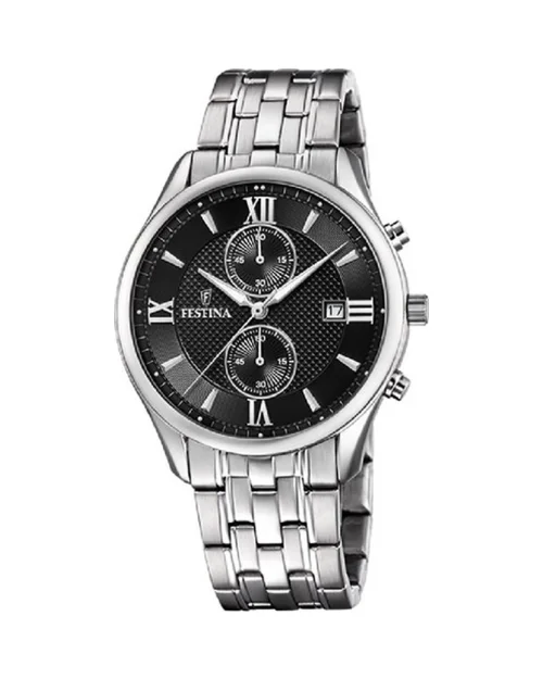 Festina Timeless Chronograph F6854/8 klocka i stål
