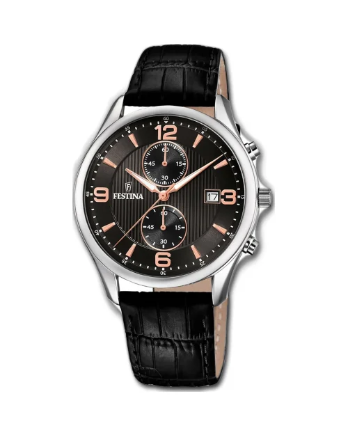 Festina Timeless Chronograph F6855/7 Läderklocka