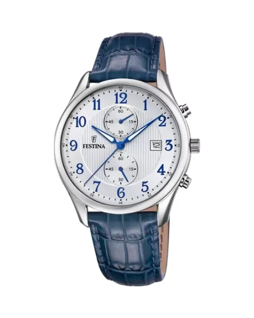 Festina Timeless Chronograph F6855/A Läderklocka