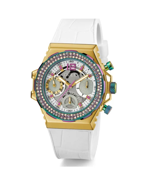 Guess Fusion GW0553L2 women's steel and leather watch