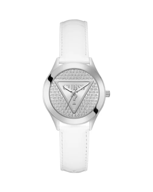 Guess Glitz Horloge GW0745L3 roestvrij staal en leder dameshorloge