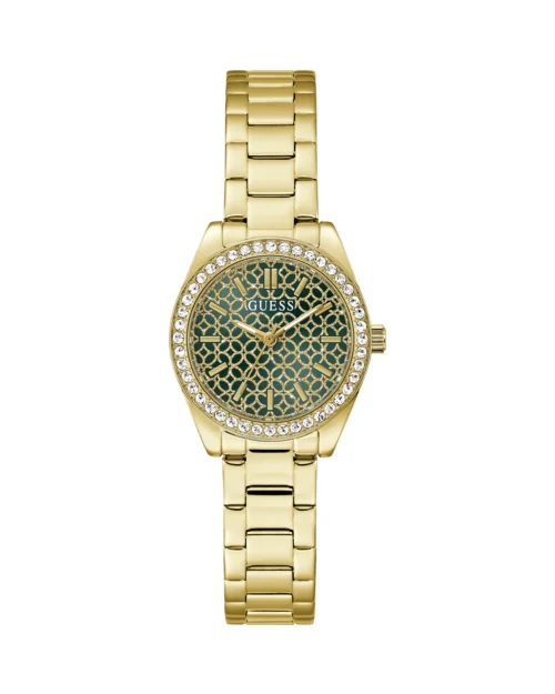 Zegarek Guess Mini Luna GW1100L2 ze stali nierdzewnej dla kobiet, model Glitz