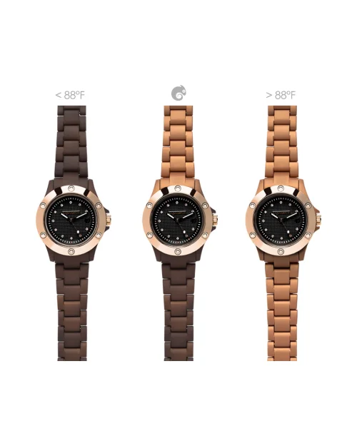 Kamawacht Watch KWP15 Unisex Thermal Technology Brown-Gold Watch