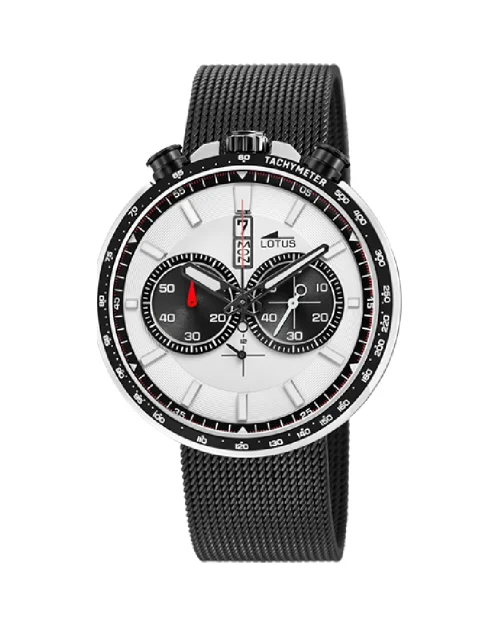 Orologio Lotus Chrono 10139/1 da uomo in maglia d'acciaio inossidabile