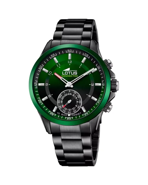 Lotus Connected 18965/2 herenhorloge roestvrij staal zwart