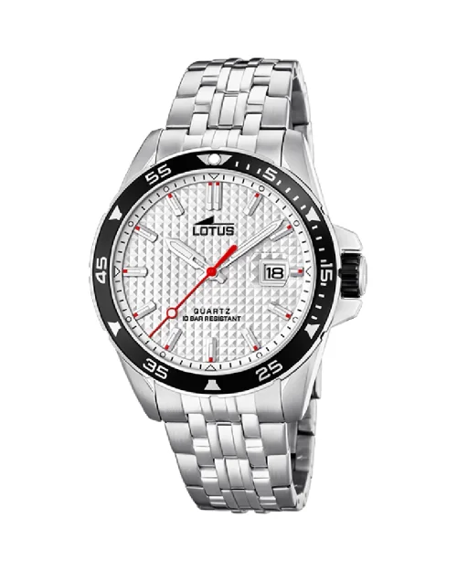 Lotus Excellent 18641/1 stainless steel men's watch white