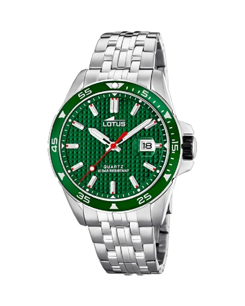 Lotus Excellent 18641/2 men's stainless steel watch green
