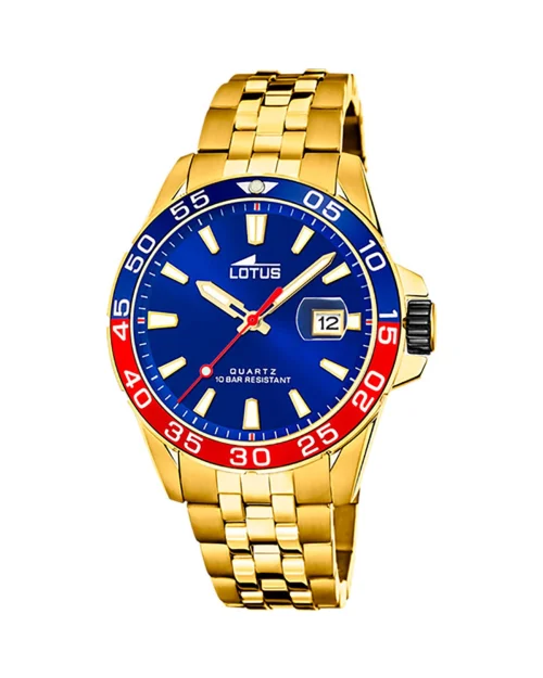Lotus Excellent 18770/3 stainless steel IP gold watch