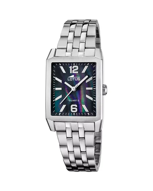 Montre Lotus Square series 18985/4 pour femmes en acier inoxydable