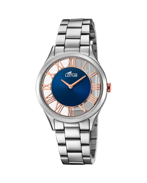 LOTUS TRENDY 18395/6 roestvrij stalen dameshorloge blauw