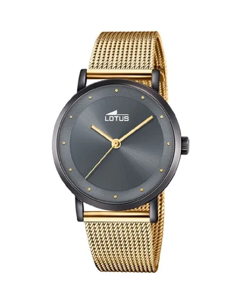 Lotus Trendy 18830/1 roestvrijstalen dameshorloge zwart