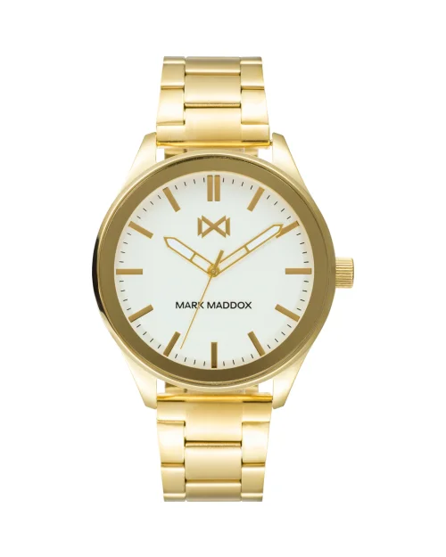 Mark Maddox MIDTOWN HM7137-07 Herrenuhr aus goldfarbenem Edelstahl