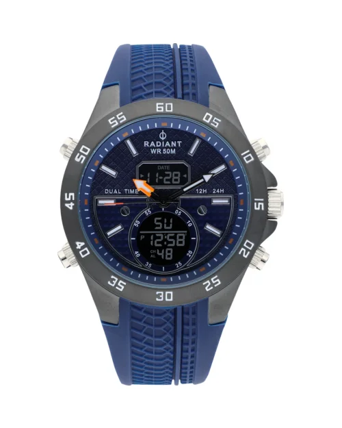Radiant Watch RA484701 Herrenuhr Gun metal / smoke Silikon