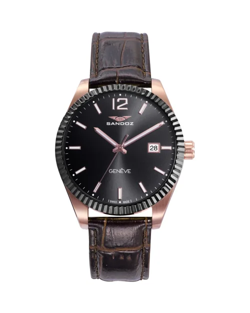 Sandoz Casual 81523-55 orologio da uomo IP oro rosa