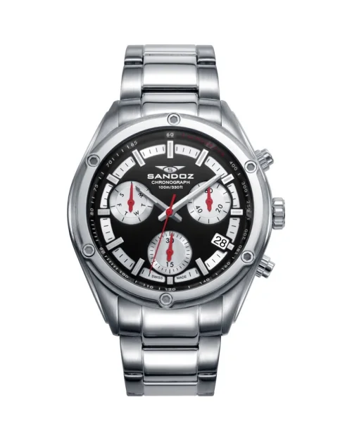 Reloj Sandoz Crono 81509-57 hombre acero negro