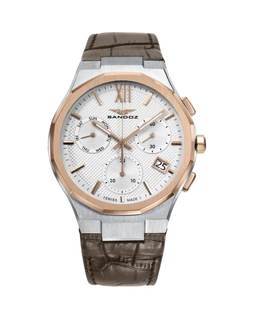 Sandoz Style 83015-03 montre pour homme en acier inoxydable bicolore