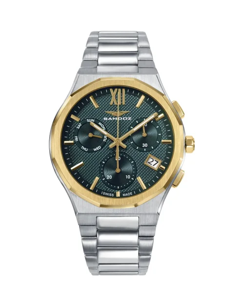 Sandoz Style 83017-63 montre pour homme en acier inoxydable bicolore