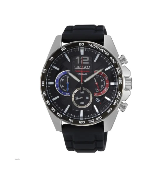Seiko Uhr Seiko Neo Sports Quarz Chrono SSB347P1 schwarz Lünette