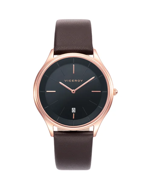Reloj Viceroy  471045-57 Hombre Negro Piel Calendario