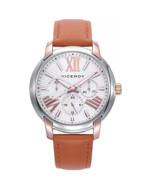 Viceroy Chic 401270-83 damklocka i rostfritt stål och läder
