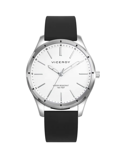 Biały zegarek męski Viceroy Grand 401383-07 ze stali szlachetnej